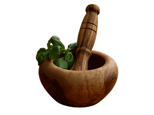 2 herb mortar & pestle herb